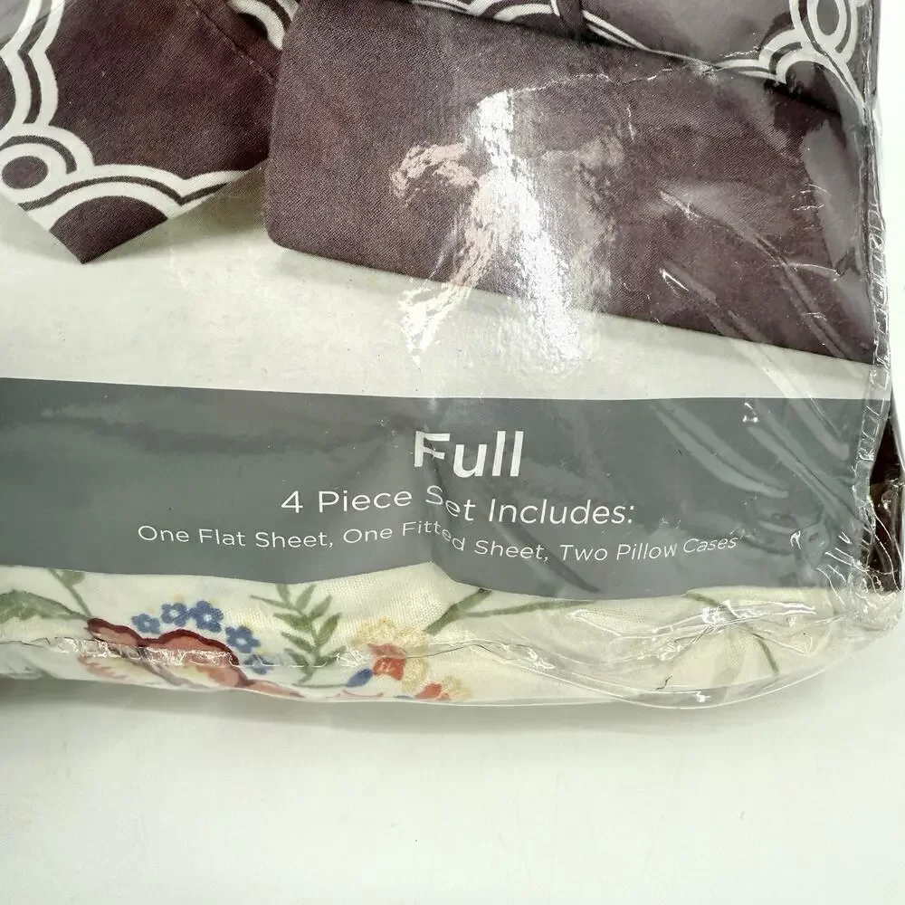 Comfort Bay Luxuriously Soft Full Sheet Set Country Floral Retro Print Polyester